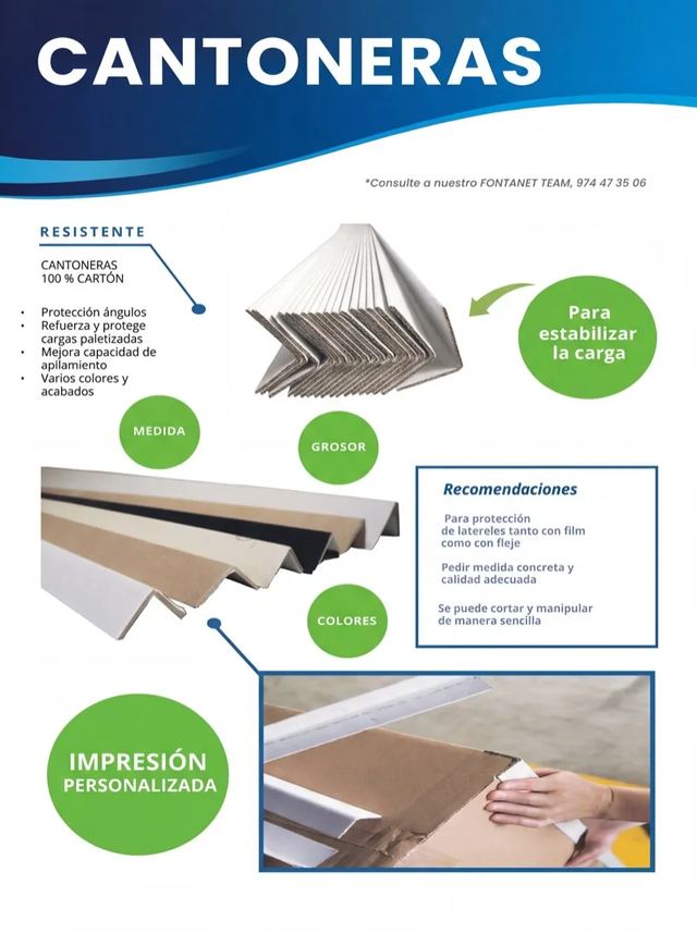 Cantoneras de cartón para protección de palé