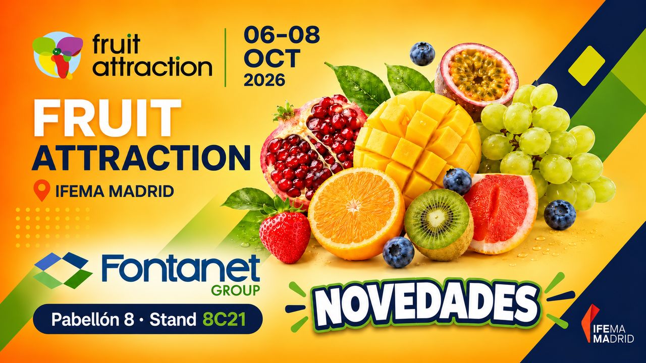 Fontanet Group en Fruit Attraction 2026, del 6 al 8 de octubre en IFEMA Madrid, Pabellón 8, Stand 8C21