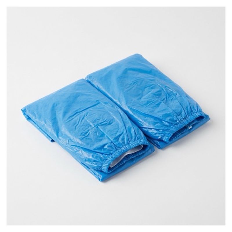 Par de cubrezapatos desechables azules con goma elástica