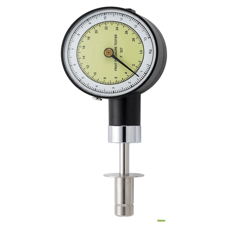 Analogue dial penetrometer with dual scale and stainless steel tip